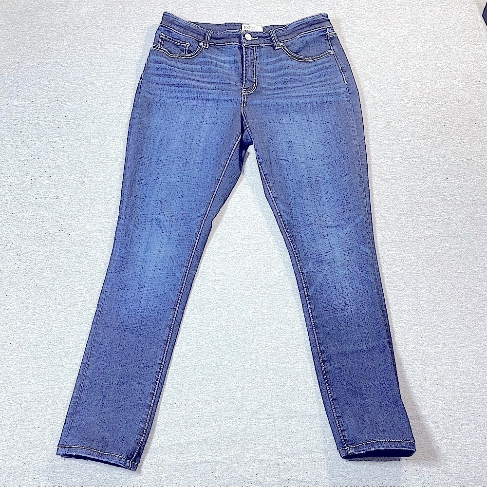 BKE Gabby Skinny Jeans Women 29 Dark Blue Curvy Fit Whisker Casual Stretch Denim